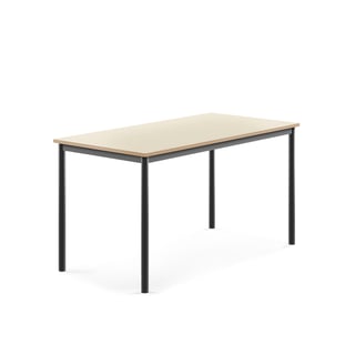 Stôl BORÅS, 1400x700x720 mm, laminát - breza, antracit