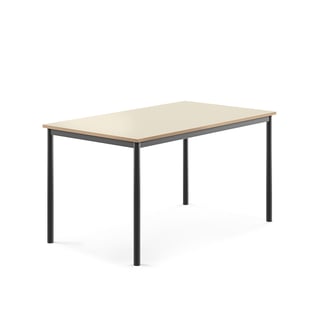 Desk BORÅS, 1400x800x720 mm, birch laminate, anthracite