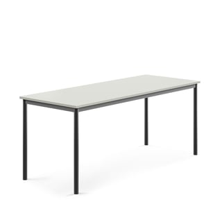Desk BORÅS, 1800x700x720 mm, grey laminate, anthracite