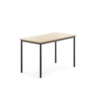 Desk BORÅS, 1200x700x760 mm, birch laminate, anthracite