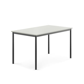 Pöytä BORÅS, 1400x800x760 mm, harmaa laminaatti, antrasiitinharmaa