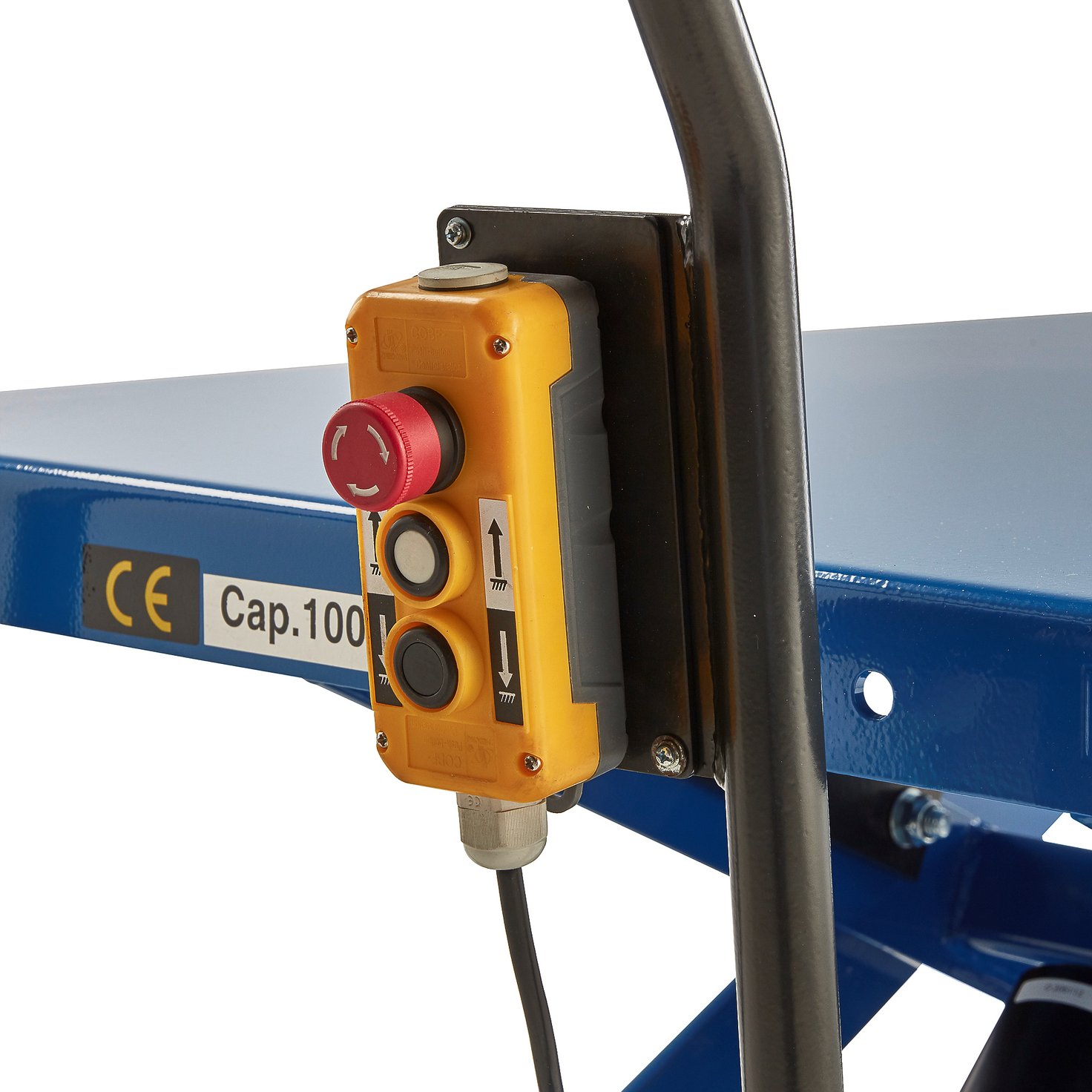 Electric lift trolley TURBO, 1000 kg, 1200x800 mm AJ Products