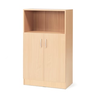 Office cabinet FLEXUS with 1 open shelf, 1325x760x415 mm, beech