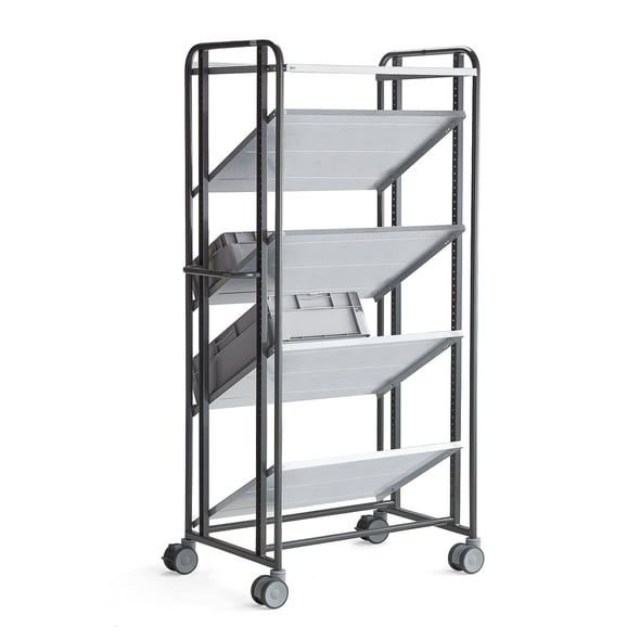 Shelf trolley ANGLE, 5 shelves, 877x638x1850 mm AJ Products