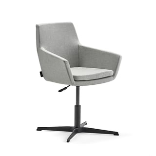 Conference chair FAIRFIELD, black, silver grey