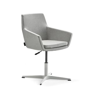 Konferencijska stolica FAIRFIELD, bijela, srebrno siva
