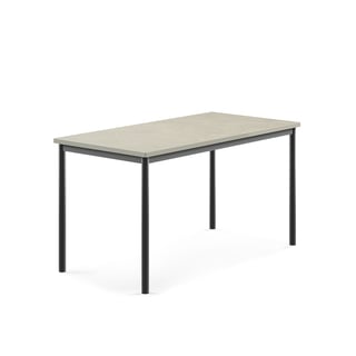Desk SONITUS, 1400x700x720 mm, light grey linoleum, anthracite