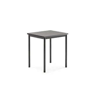 Pöytä SONITUS, 700x600x760 mm, tummanharmaa linoleumi, antrasiitinharmaa