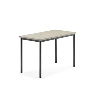 Stôl SONITUS, 1200x700x760 mm, linoleum - svetlošedá, antracit