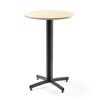 Baaripöytä SANNA, Ø 700x1050 mm, koivu, musta