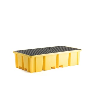 IBC-Überlaufwanne für 2 IBC-Container, 2340 x 1225 x 610 mm, gelb