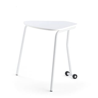 Folding table HEX, 740x800x620 mm, white frame, white