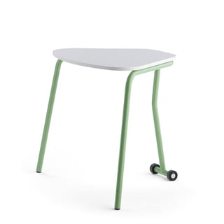 Fällbart bord HEX, 740x800x620 mm, stativ ljusgrön, grå