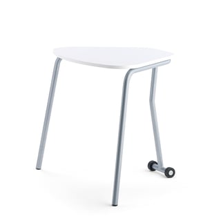 Stół składany HEX, 740x800x620 mm, aluminium, biały