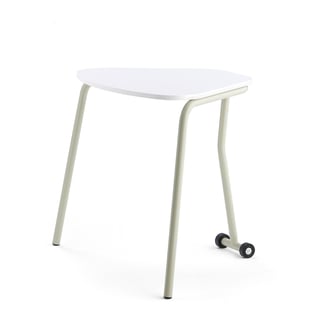Folding table HEX, 740x800x620 mm, grey-beige frame, white