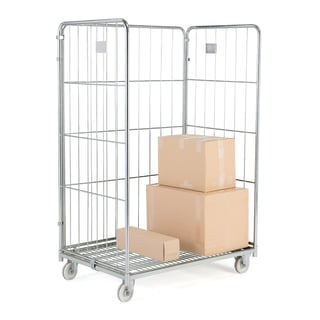 3 sided roll cage MANOR, 400 kg load, 1200x800x1800 mm