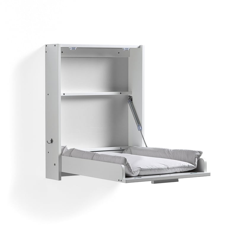 Wallmounted changing table JOLLER including mattress, white AJ Products