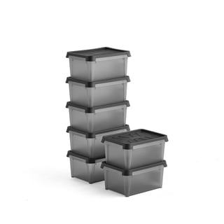 Plastic DRY box with lid, 12 L, 7 pcs, 400x300x200 mm, waterproof