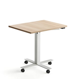 Schreibtisch MODULUS, 800 x 600 mm, weiß/Eiche