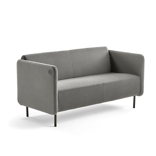 Sofa CLEAR with USB socket, 2.5 seater, fabric, taupe
