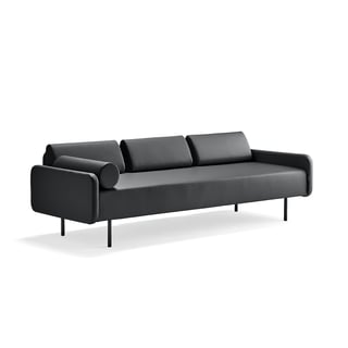 Sofa TRENDY, 3-personers, kunstlæder, antracitgrå
