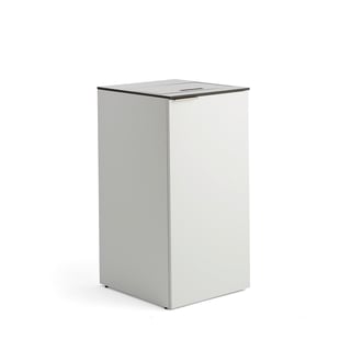 Šiukšlių rūšiavimo spintelė Celsius, balta, 1 x 90L dėžė + 1 x 21L dėžė + 1 x 10L dėžė