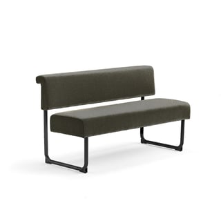 Sofa START, 1400 mm, Textilbezug olive/schwarz