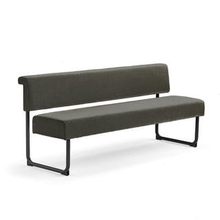 Sofa START, 1800 mm, stoff, olivengrønn/svart