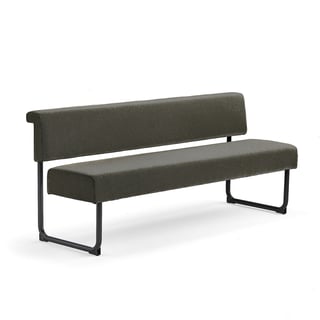 Sofa START, 1800 mm, Textilbezug olive/schwarz