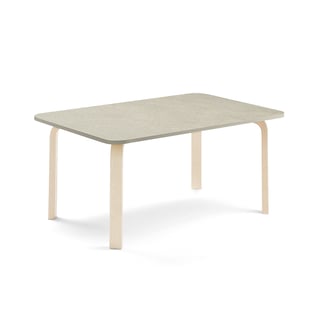 Table ELTON, 1200x600x530 mm, grey linoleum, birch
