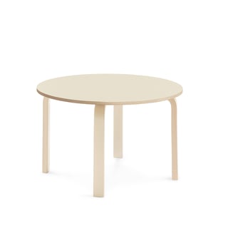 Stół ELTON, Ø 900x530 mm, brzoza laminat, brzoza