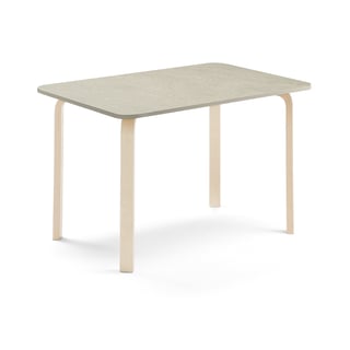 Tisch ELTON, 1200x600x710 mm, Linoleum grau, Birke