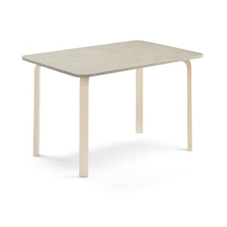 Table ELTON, 1200x700x710 mm, grey linoleum, birch