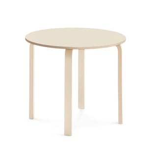 Stół ELTON, Ø 900x710 mm, brzoza laminat, brzoza