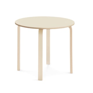 Table ELTON, Ø 900x710 mm, birch laminate, birch