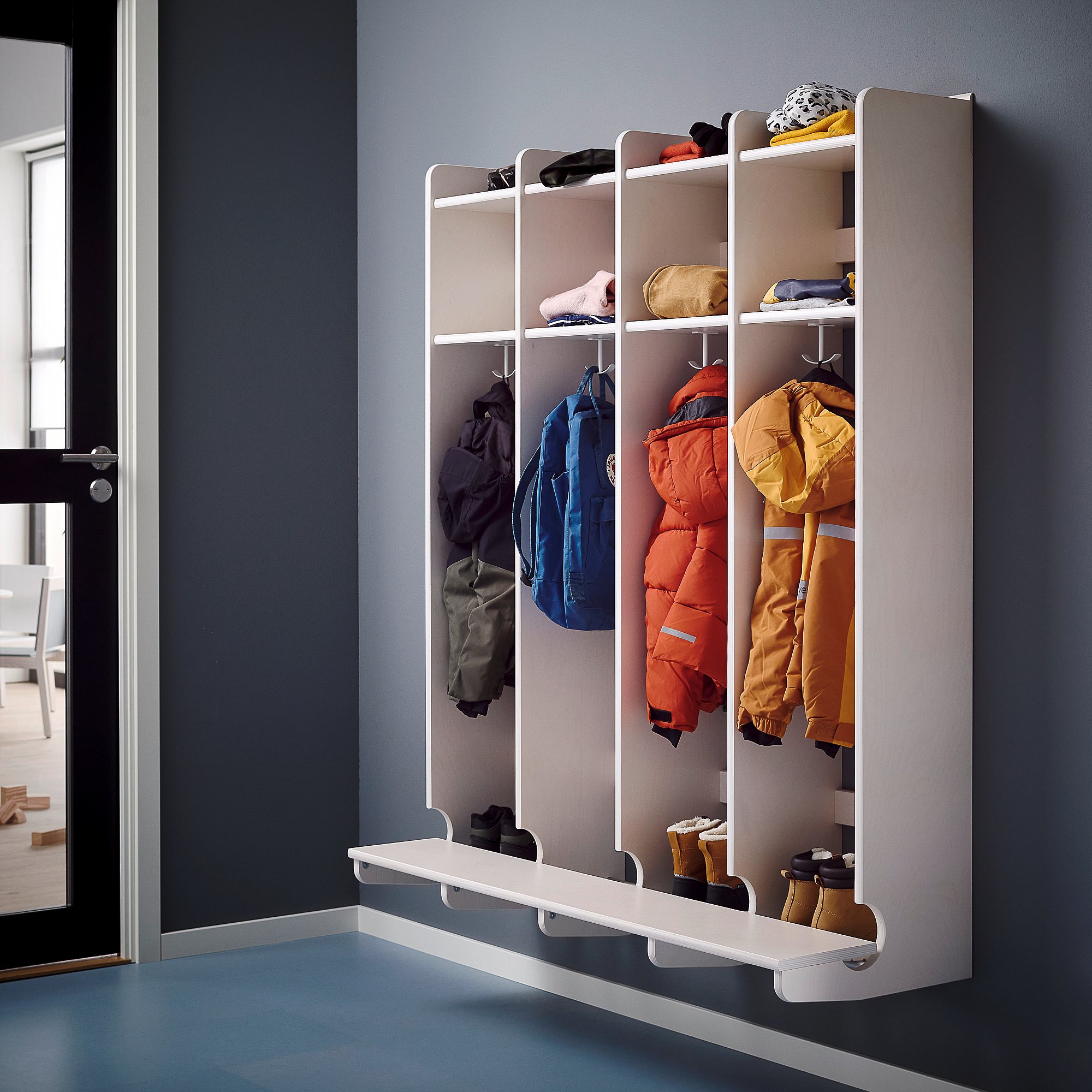 Cloakroom cupboard outlet