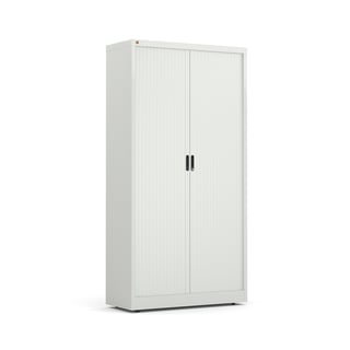 Jalusiskåp STUDIO, 1950x1000x420 mm, grå med grå dörrar