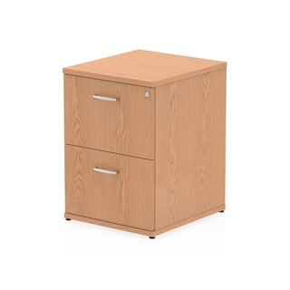 Filing cabinet RECORD, 2 drawers, 800x500x600 mm, oak laminate