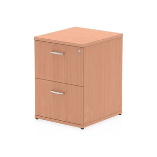 Filing cabinet RECORD, 2 drawers, 800x500x600 mm, beech laminate