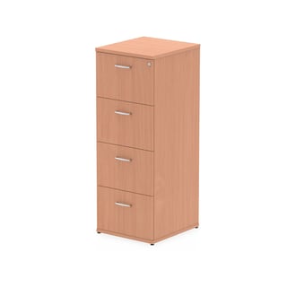Filing cabinet RECORD, 4 drawers, 1445x500x600 mm, beech laminate