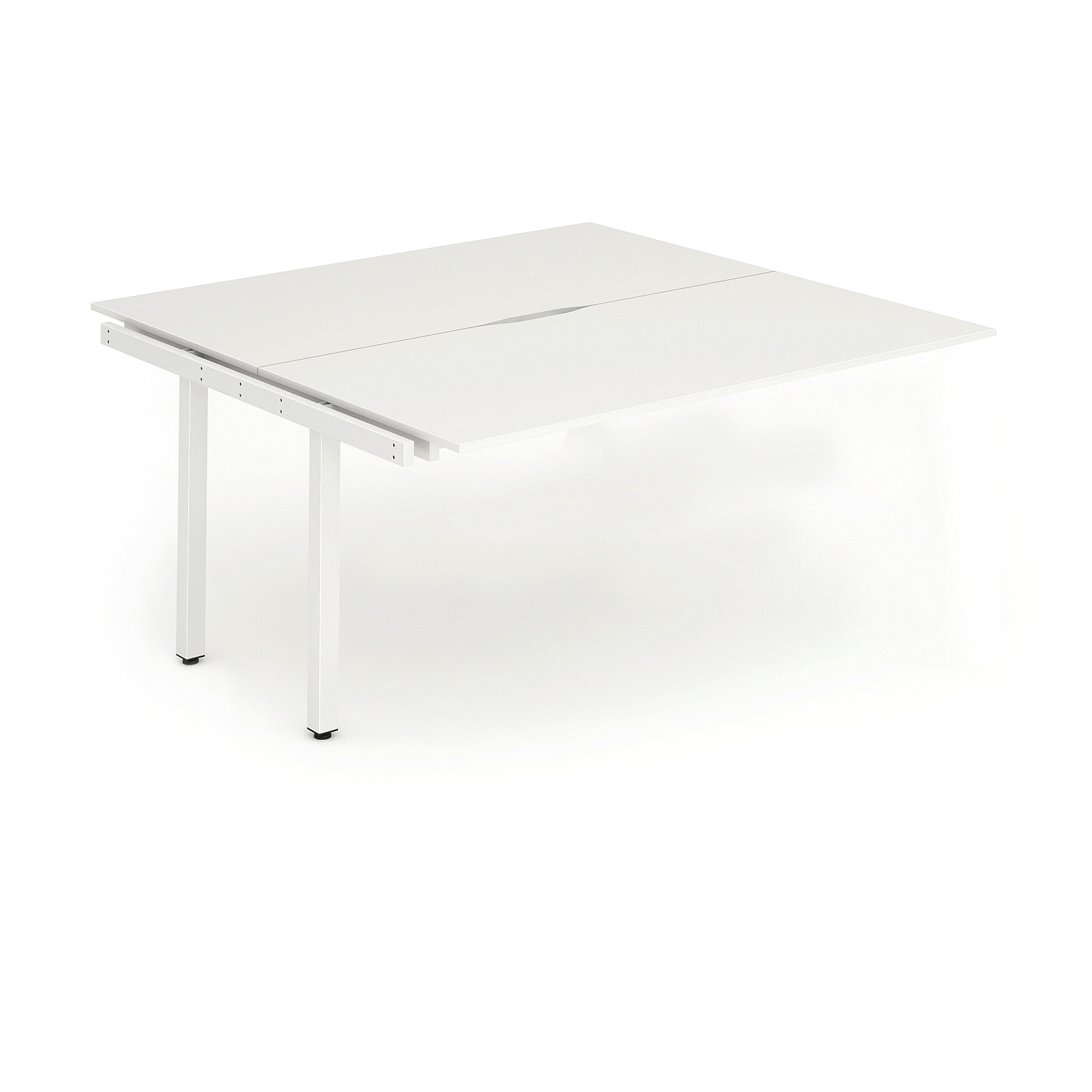 White extending store desk