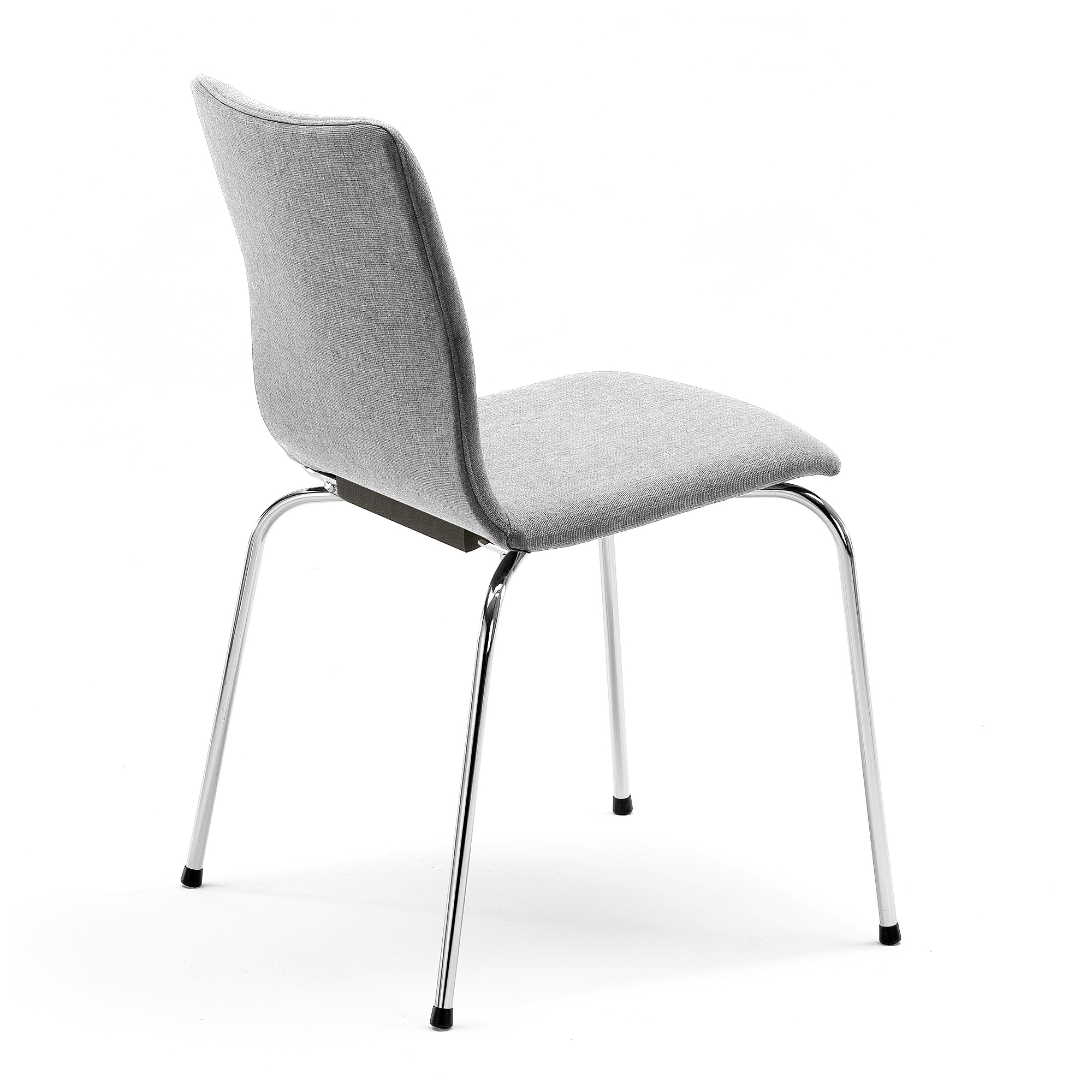 Grey fabric and chrome deals dining chairs