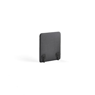 Bordskjerm ZONE, B600 H650 T36 mm, inkl. svarte beslag, stoff Etna, antrasitt