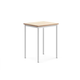 Desk SONITUS, 700x600x900 mm, beige linoleum, white