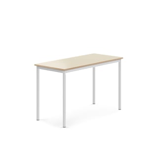 Pöytä SONITUS, 1200x600x760 mm, koivulaminaatti, valkoinen