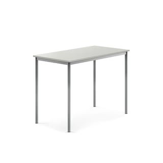 Stôl SONITUS, 1200x700x900 mm, HPL - šedá, strieborná
