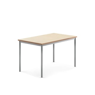 Desk SONITUS, 1200x800x720 mm, beige linoleum, alu grey