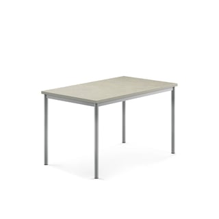 Pöytä SONITUS, ääntä vaimentava linoleumi, 1200x800x720 mm, harmaa, hopeanharmaa