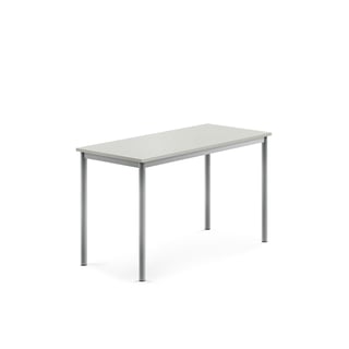 Pöytä BORÅS, korkeapainelaminaatti HPL, 1200x600x720 mm, harmaa, hopeanharmaa