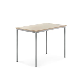 Desk BORÅS, 1200x800x900 mm, birch laminate, alu grey